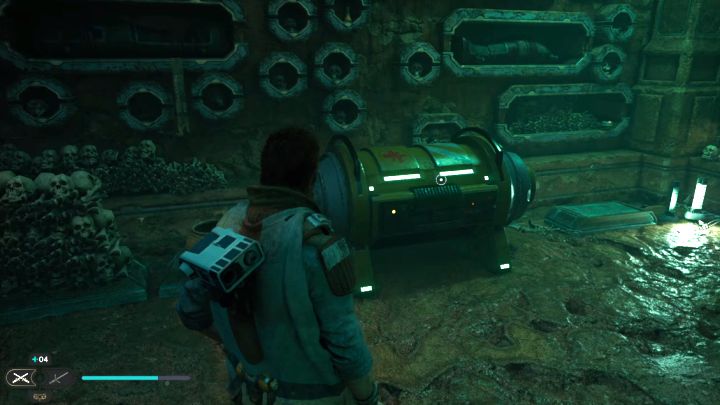 By opening the gate you can reach the other finds from the Crypt of Uhrma and the most important secret is the stim canister - Jedi Survivor: Opening Crypt of Uhrma on Jedha - Puzzles - Star Wars Jedi Survivor guide
