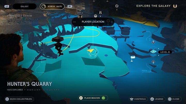 Look for a nearby column - a database entry can be found there - Jedi Survivor: Hunters Quarry - list of secrets - Koboh - Star Wars Jedi Survivor guide