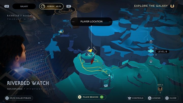 Look for the essence right from Chest #1 - it increases maximum health - Jedi Survivor: Riverbed Watch - list of secrets - Koboh - Star Wars Jedi Survivor guide