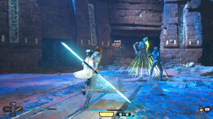 Companions are able to automatically help Cal win battles, but you can also order them to target specific enemies - Star Wars Jedi Survivor: Are there AI companions in the game? - Plot and characters - Star Wars Jedi Survivor guide