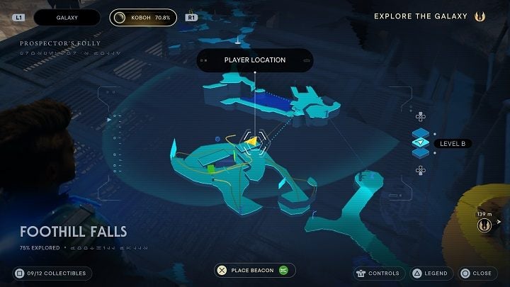 The scannable structure is at the end of the path - Jedi Survivor: Foothilll Falls - list of secrets - Koboh - Star Wars Jedi Survivor guide