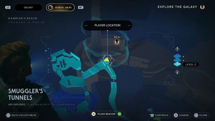 After collecting the Essence, keep moving forward - Jedi Survivor: Smugglers Tunnels - list of secrets - Koboh - Star Wars Jedi Survivor guide