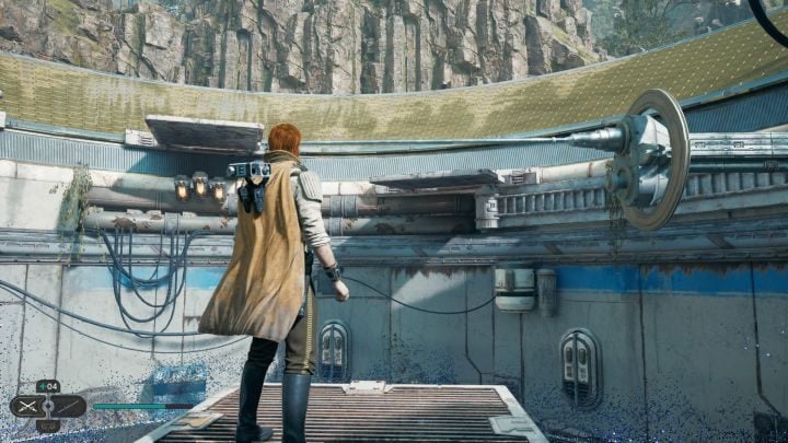 Since the beam protects you from blue dust, you can use it to enter a new area - Star Wars Jedi Survivor: The Forest Array - Walkthorugh - Star Wars Jedi Survivor guide