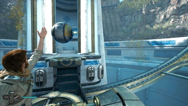 Insert the orb in the mechanism and cross the bridge to the other platform - Star Wars Jedi Survivor: The Forest Array - Walkthorugh - Star Wars Jedi Survivor guide