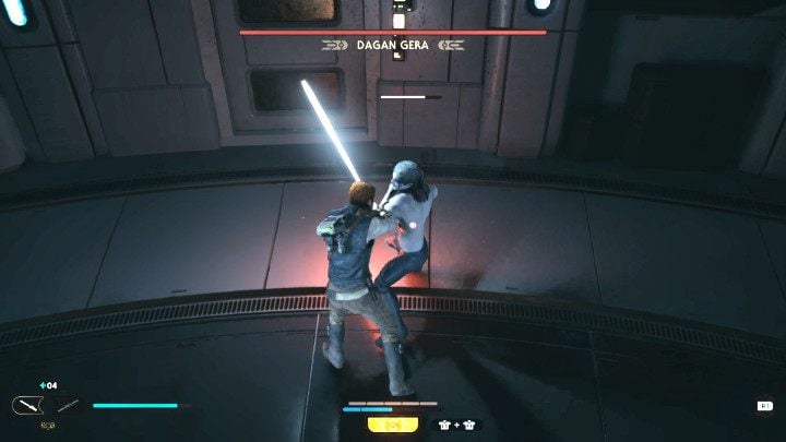 After an extensive cut-scene, you will have to face Dagan, the fourth story boss of Star Wars Jedi Survivor - Star Wars Jedi Survivor: The Forest Array - Walkthorugh - Star Wars Jedi Survivor guide