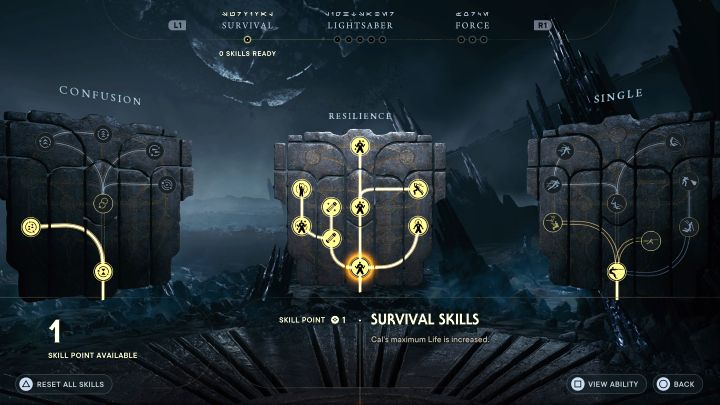 Survival Skills - There are a total of 3 skills to unlock - Star Wars Jedi Survivor: Best skills - Basics - Star Wars Jedi Survivor guide