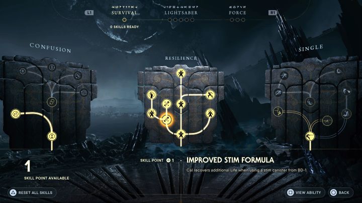 Improved Stim Formula - There are a total of 2 skills to unlock - Star Wars Jedi Survivor: Best skills - Basics - Star Wars Jedi Survivor guide
