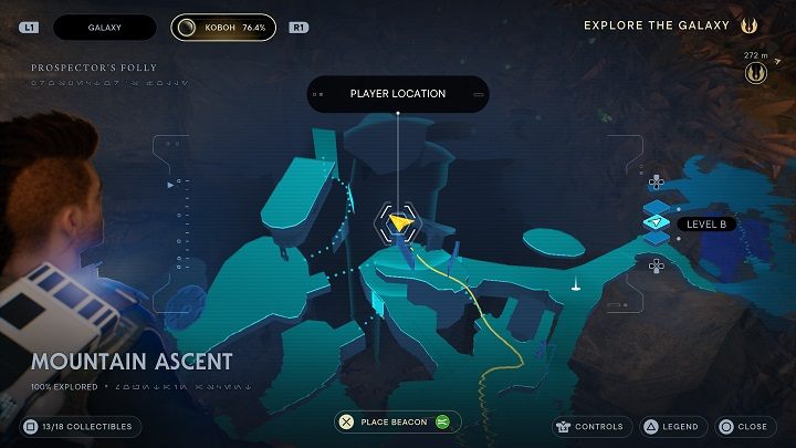 To the left of the above-described hut, you can jump to another ledge - Jedi Survivor: Mountain Ascent - list of secrets - Koboh - Star Wars Jedi Survivor guide