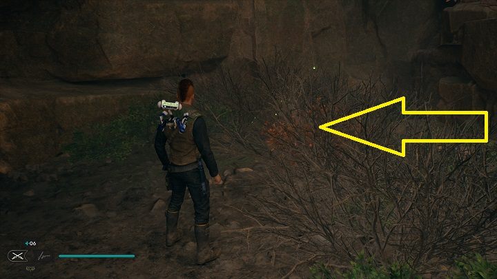 To the right of the chest you will find a bush with another seed pod - Jedi Survivor: Mountain Ascent - list of secrets - Koboh - Star Wars Jedi Survivor guide