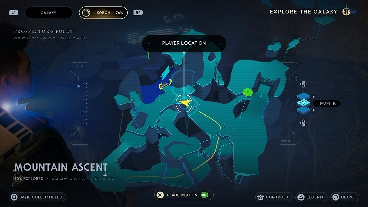 Return to the meditation point and then head to the green barrier - Jedi Survivor: Mountain Ascent - list of secrets - Koboh - Star Wars Jedi Survivor guide