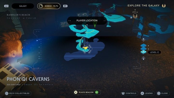 Stay at the bottom and go forward - Jedi Survivor: PhonQi Caverns - list of secrets (part 1) - Koboh - Star Wars Jedi Survivor guide