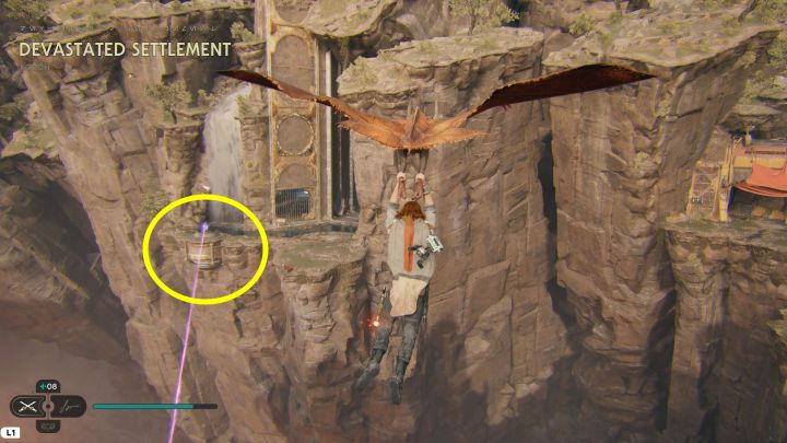 Return to any Relter and, with its help, reach the Orb Coupler from the picture, the one you used to solve one of the puzzles during the first visit to the Devastated Settlement - Jedi Survivor: Jedi Chamber in the Devastated Settlement - Puzzles - Star Wars Jedi Survivor guide