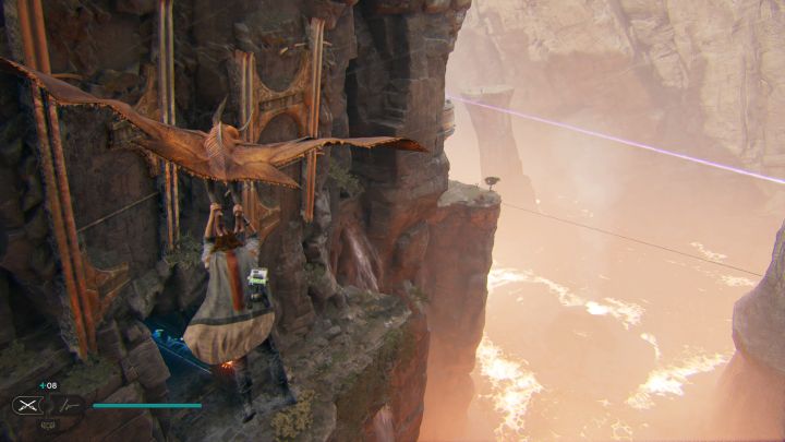 Grab a Relter and fly toward the aforementioned shelf - Jedi Survivor: Jedi Chamber in the Devastated Settlement - Puzzles - Star Wars Jedi Survivor guide