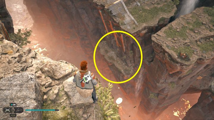 Walk by the edge next to the meditation point - Jedi Survivor: Jedi Chamber in the Devastated Settlement - Puzzles - Star Wars Jedi Survivor guide
