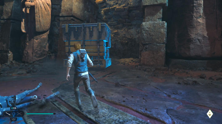 Follow Merrin to Cere - at some moments, she will create hitches for you to use to access the upper ledges - Star Wars Jedi Survivor: Meet Cere on Jedha - Walkthorugh - Star Wars Jedi Survivor guide