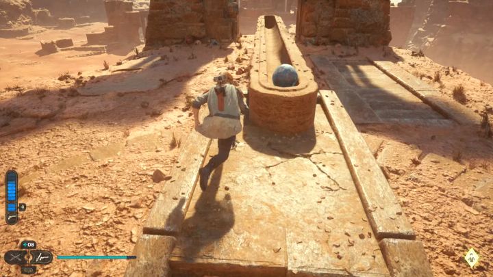 All that is left to do is to approach the structure in the center and push the third sphere (screenshot) - Jedi Survivor: Path of Persistence (Jedha) - puzzles - Puzzles - Star Wars Jedi Survivor guide