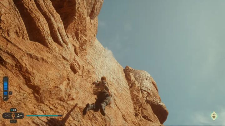 Mid run, use the opportunity to activate the grappling hook - Jedi Survivor: Path of Persistence (Jedha) - puzzles - Puzzles - Star Wars Jedi Survivor guide