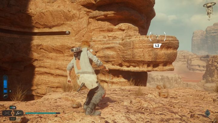 Return to the bottom and use the line to get back to the starting location - Jedi Survivor: Path of Persistence (Jedha) - puzzles - Puzzles - Star Wars Jedi Survivor guide