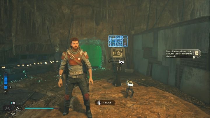 The main purpose of visiting the caves is to reach the terminal with the map upgrade - Jedi Survivor: Reaching the Caves of PhonQi on Koboh - Puzzles - Star Wars Jedi Survivor guide