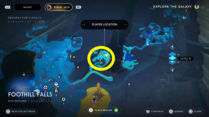 Phon'Qi Caves is one of the hidden regions on the planet Koboh - Jedi Survivor: Reaching the Caves of PhonQi on Koboh - Puzzles - Star Wars Jedi Survivor guide