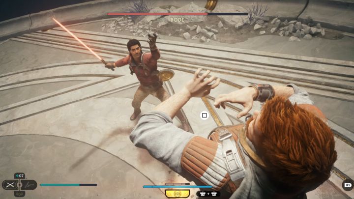 Bode often uses Force grabs - Jedi Survivor: How to defeat the final boss - Bode Akuna? - Bosses - Star Wars Jedi Survivor guide