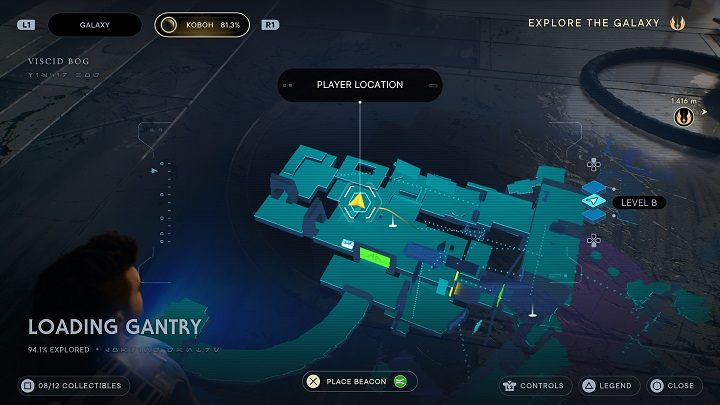 While on the same level, next to the echo (not counted as a collectible in this location), you will find a hatch at the top - Jedi Survivor: Loading Gantry - list of secrets - Koboh - Star Wars Jedi Survivor guide