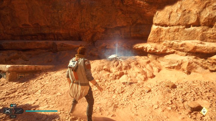 You will find the echo at the entrance to the Cere base, that is, next to the Desert Passages region - Jedi Survivor: Arid Flats on Jedha - list of secrets - Jedha - Star Wars Jedi Survivor guide
