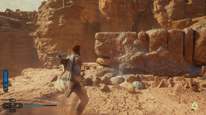 The echo is next to one of the meditation points - Jedi Survivor: Arid Flats on Jedha - list of secrets - Jedha - Star Wars Jedi Survivor guide
