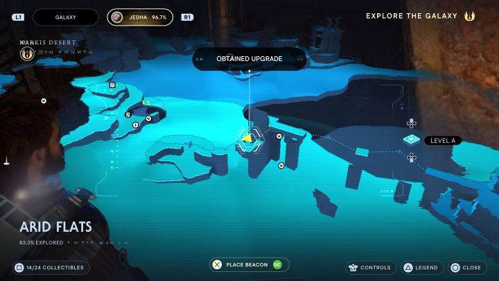 You will get to a shelf with a relter and a friendly NPC - Jedi Survivor: Arid Flats on Jedha - list of secrets - Jedha - Star Wars Jedi Survivor guide