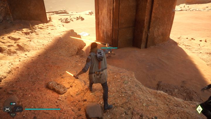 Reach the base of the ruins where you obtained the previous 3 secrets - Jedi Survivor: Arid Flats on Jedha - list of secrets - Jedha - Star Wars Jedi Survivor guide