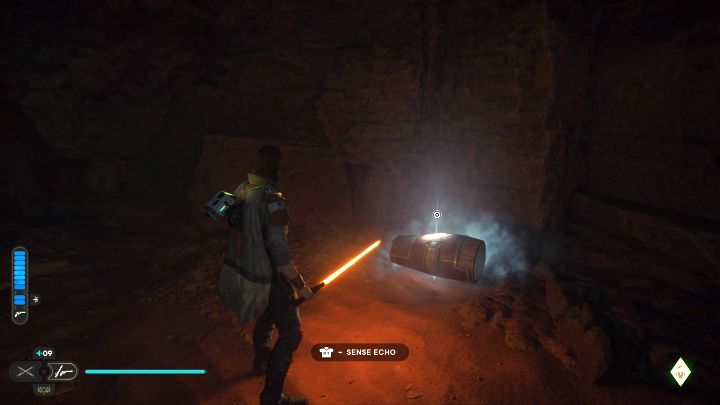 You will find the echo in the same cave where the 2 previous secrets were located - Jedi Survivor: Arid Flats on Jedha - list of secrets - Jedha - Star Wars Jedi Survivor guide