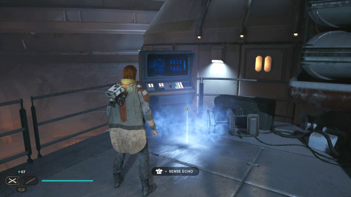 The echo is at the terminal found just after reaching the forge for the first time - Jedi Survivor: Automated Forge on Shattered Moon - list of secrets - Shattered Moon - Star Wars Jedi Survivor guide