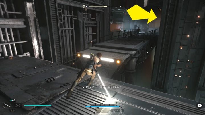 Follow Bode along the linear path until you reach the next meditation point - Star Wars Jedi Survivor: Rescue Zee from the Lucrehulk. - Walkthorugh - Star Wars Jedi Survivor guide