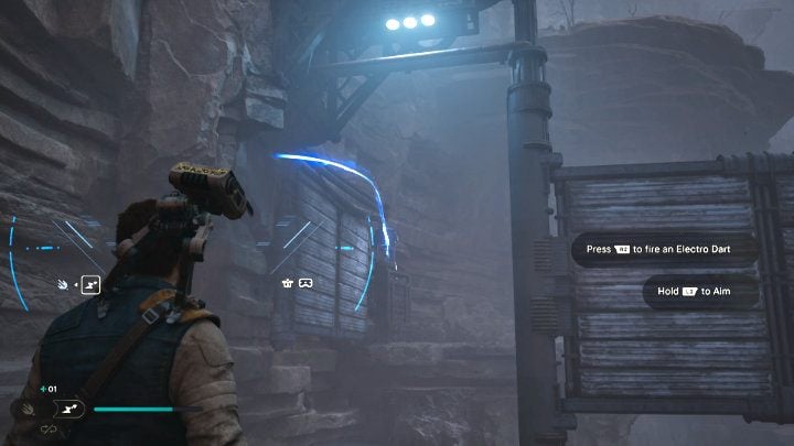 From now on, you can use the new ability to overload particular objects, thus opening up previously inaccessible routes - Star Wars Jedi Survivor: Confront Dagan at the Koboh Observatory - Walkthorugh - Star Wars Jedi Survivor guide