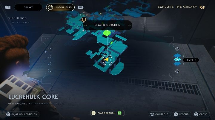 You will find a Priorite Shard - Jedi Survivor: Lucrehulk Core - list of secrets - Koboh - Star Wars Jedi Survivor guide