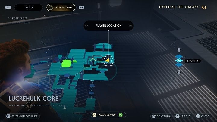 Return to the bridge and run to its end - Jedi Survivor: Lucrehulk Core - list of secrets - Koboh - Star Wars Jedi Survivor guide