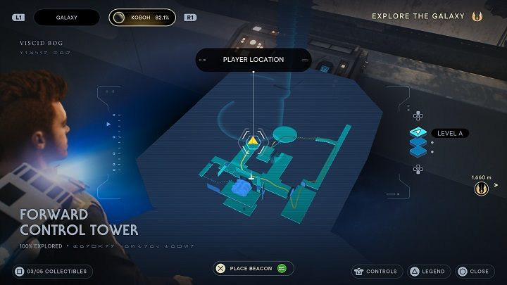 Return to the meditation point and head down the corridor beyond - Jedi Survivor: Forward Control Tower - list of secrets - Koboh - Star Wars Jedi Survivor guide