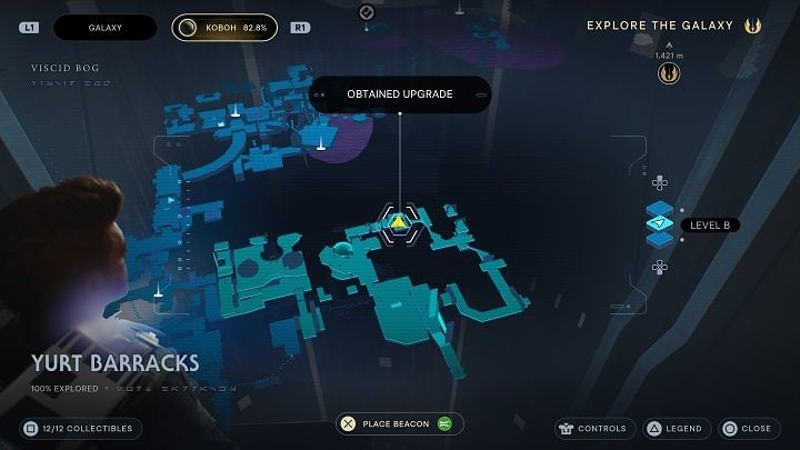 You can reach this place from the Yurt Barracks - Jedi Survivor: Generator Underbelly - list of secrets - Koboh - Star Wars Jedi Survivor guide