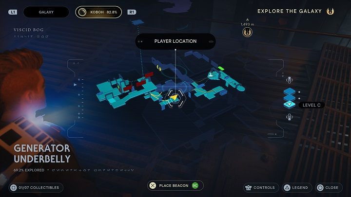 Once you reach the shelf, you can pick up the Priorite Shard - Jedi Survivor: Generator Underbelly - list of secrets - Koboh - Star Wars Jedi Survivor guide