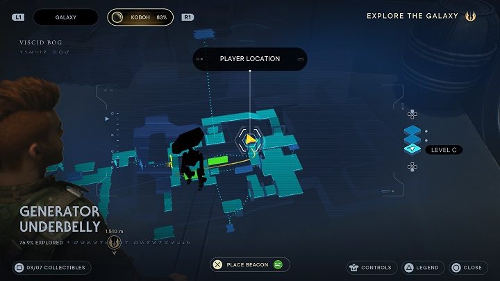 You will find a device BD-1 can hack - Jedi Survivor: Generator Underbelly - list of secrets - Koboh - Star Wars Jedi Survivor guide