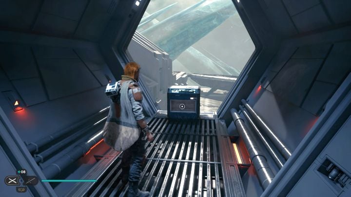 After picking up the previous collectible, turn 180 degrees and climb the vertical wall - Jedi Survivor: Hanga Bay Exterior on Nova Garon - list of secrets - Nova Garon - Star Wars Jedi Survivor guide