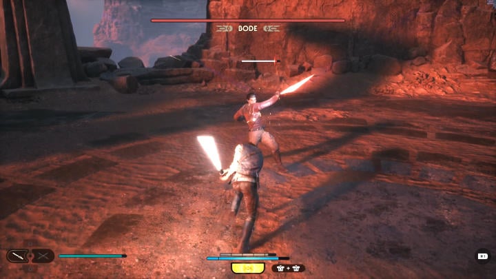 Follow Bode through the Jedha desert, avoiding obstacles - Star Wars Jedi Survivor: Bring Compass to Cordova on Jedha - Walkthorugh - Star Wars Jedi Survivor guide