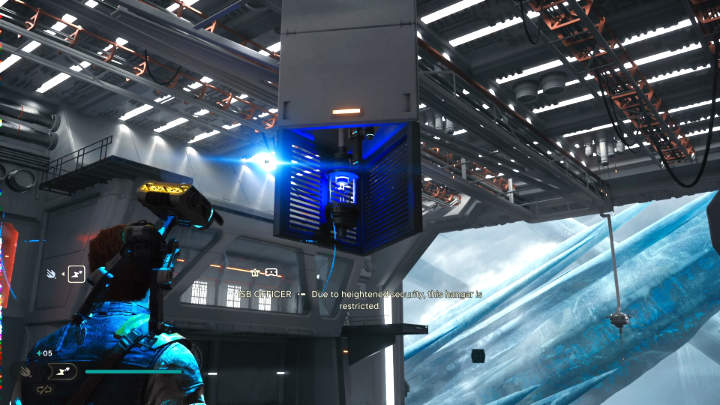 Follow the linear path until you reach a dead end - cut through the vertical pipes in one of the rooms to move on - Star Wars Jedi Survivor: Locate Bode - Walkthorugh - Star Wars Jedi Survivor guide