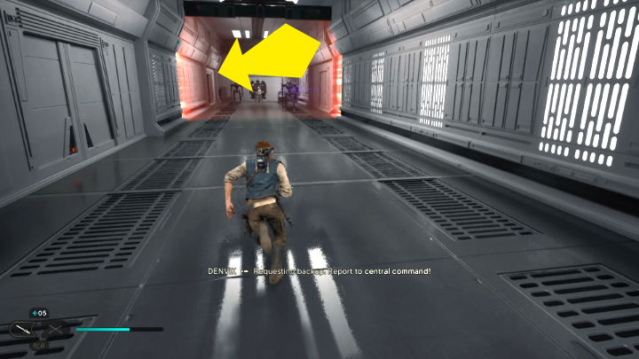 You will reach a corridor that is protected by a shifting red force field - Star Wars Jedi Survivor: Locate Bode - Walkthorugh - Star Wars Jedi Survivor guide
