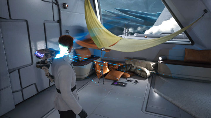 After entering Bode's quarters, you will have to get some information - Star Wars Jedi Survivor: Locate Bode - Walkthorugh - Star Wars Jedi Survivor guide