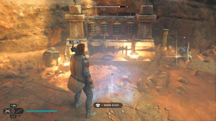 Starting from the meditation point, head to the leftmost part of the ruins - Jedi Survivor: Monastery Walls on Jedha - list of secrets - Jedha - Star Wars Jedi Survivor guide