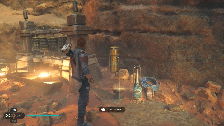 This Jedha Scroll is on the ground next to the previous (Databank #1) collectible - Jedi Survivor: Monastery Walls on Jedha - list of secrets - Jedha - Star Wars Jedi Survivor guide