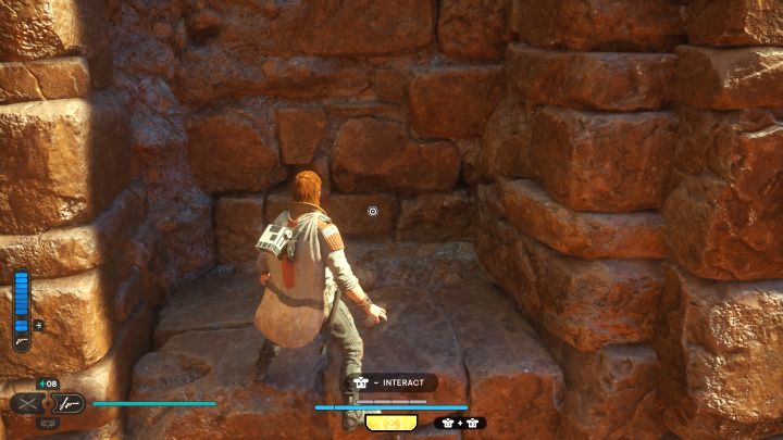 This Jedha Scroll is before the right area of the ruins - Jedi Survivor: Monastery Walls on Jedha - list of secrets - Jedha - Star Wars Jedi Survivor guide