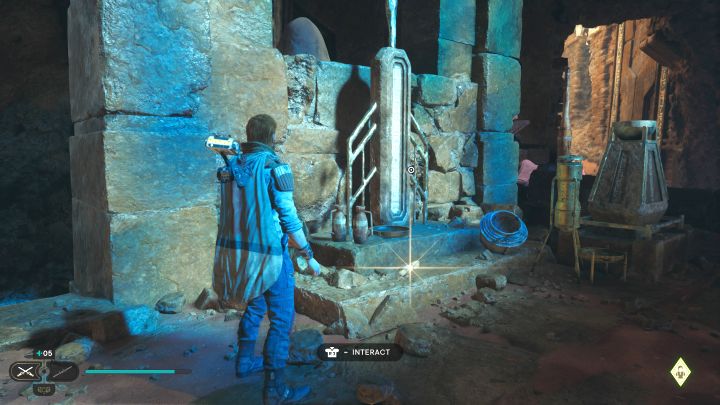 Jedha Scroll #1 is found in the ruins encountered soon after meeting Merrin for the first time and climbing to an upper shelf with her help - Jedi Survivor: Penitent Chambers on Jedha - list of secrets - Jedha - Star Wars Jedi Survivor guide