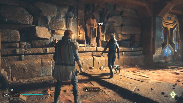 Simply scan the mural (in the same room as the previous find) - Jedi Survivor: Halls of Ranvell on Jedha - list of secrets - Jedha - Star Wars Jedi Survivor guide